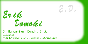 erik domoki business card